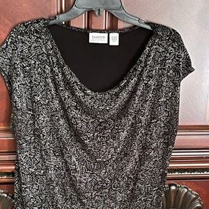 Chico’s Black and White Pullover Top